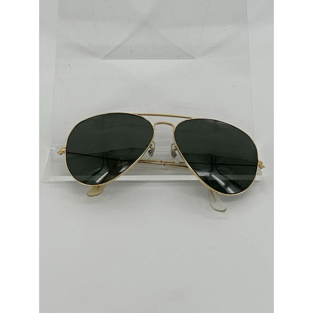 Aviator Glasses Black Lens Gold Metal Frame Sunglasses